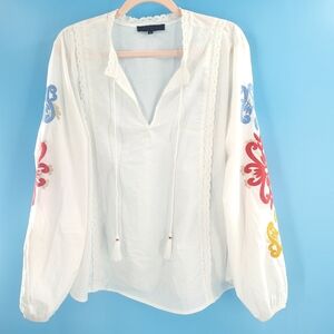 Monarc XL cotton peasant blouse